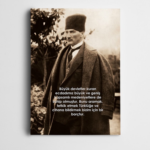 Atatürk Devlet Kanvas Tablo