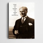 Atatürk Fikirler Ölümsüzdür Kanvas Tablo