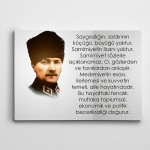 Atatürk Saygı ve Samimiyet  Kanvas Tablo