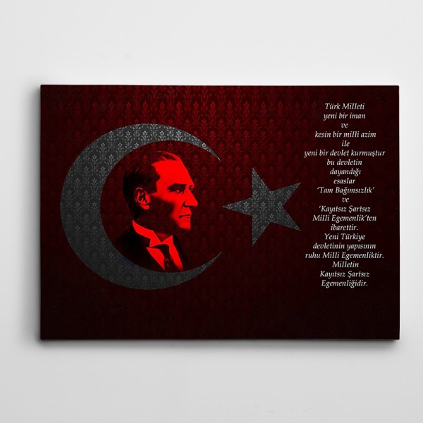 Atatürk Tam Bağımsızlık  Kanvas Tablo