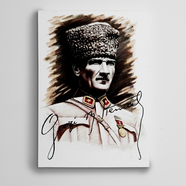 Gazi Mustafa Kemal Atatürk Kanvas Tablo