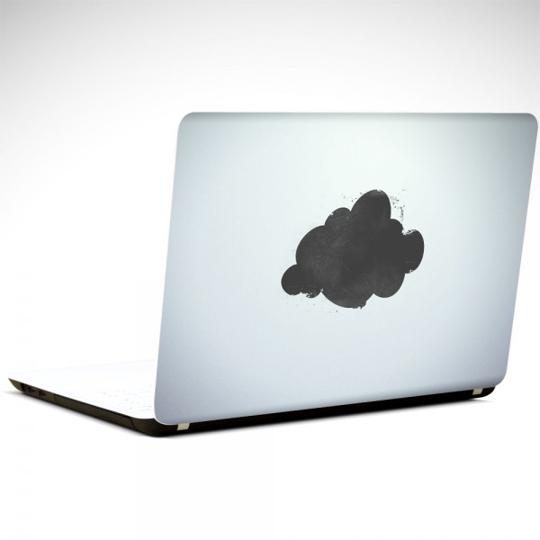 Siyah Bulut Laptop Sticker