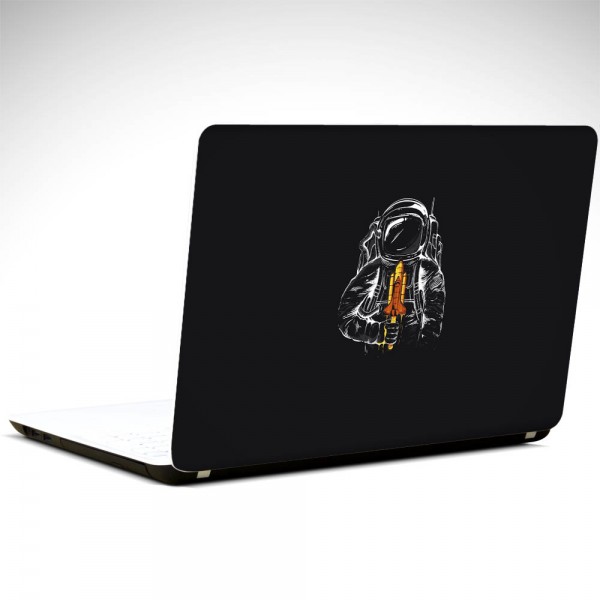 Uydu ve Astronot Laptop Sticker