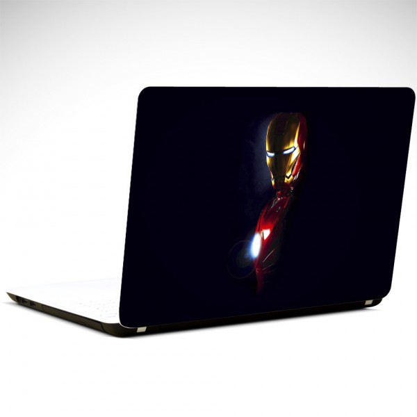 İron Man Siyah Laptop Sticker