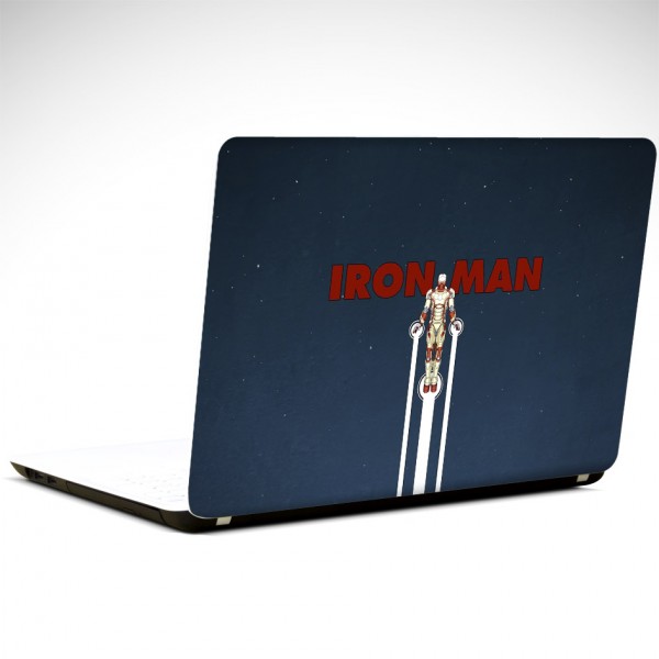 İron Man Mavi Kırmızı Laptop Sticker