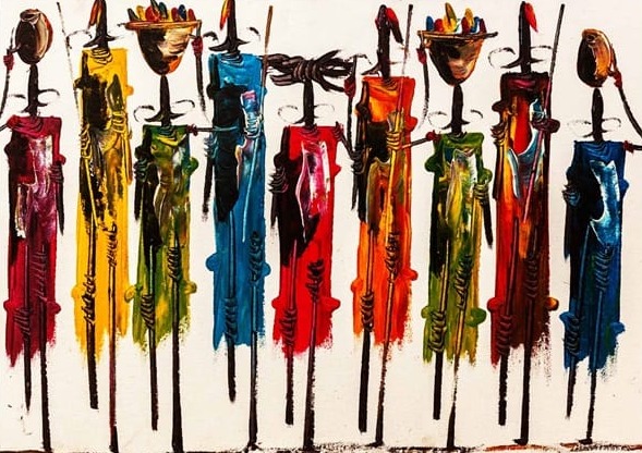 Afrikalı İnsanlar Modern Sanat