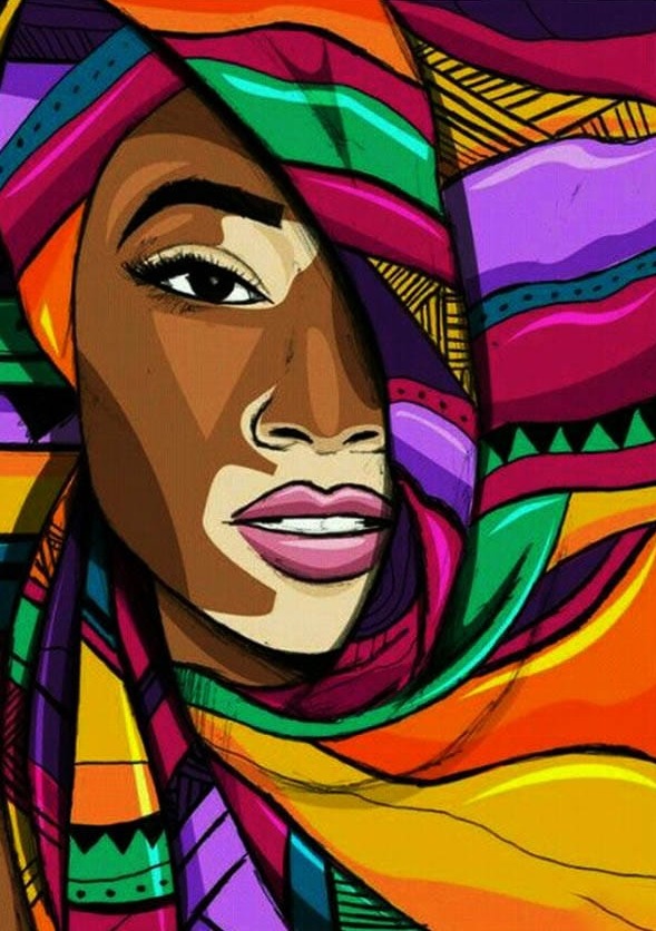 Afrikalı Kadın Modern Sanat