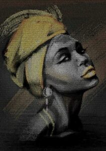 Afrikalı Kadın Modern Sanat Tablosu