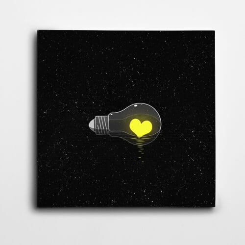 Ampul Kalp Minimal Kare