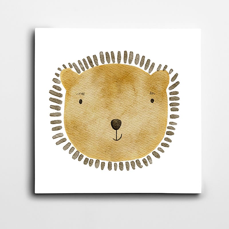 Aslan Minimal Kare Tablo kanvas tablo