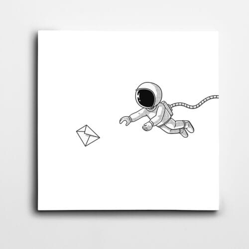 Astronot ve Zarf Minimal Kare