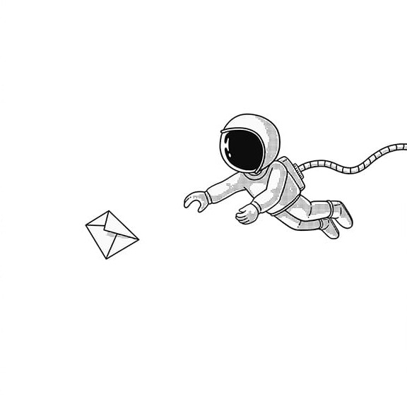 Astronot ve Zarf Minimal Kare