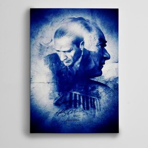 Atatürk Portre Mavi