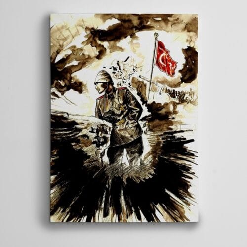 Atatürk Cephe ve Türk Bayrağı