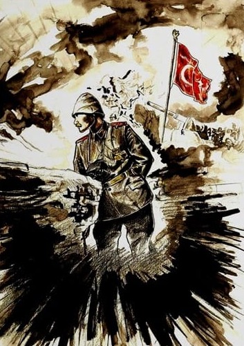 Atatürk Cephe ve Türk Bayrağı