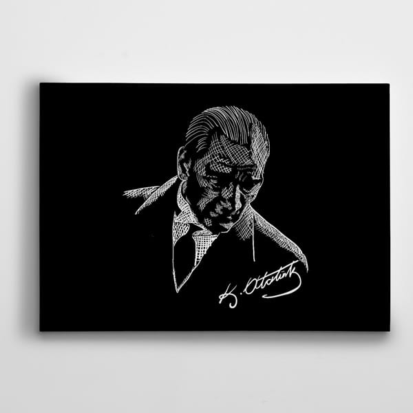 Atatürk Çizim Tablo kanvas tablo