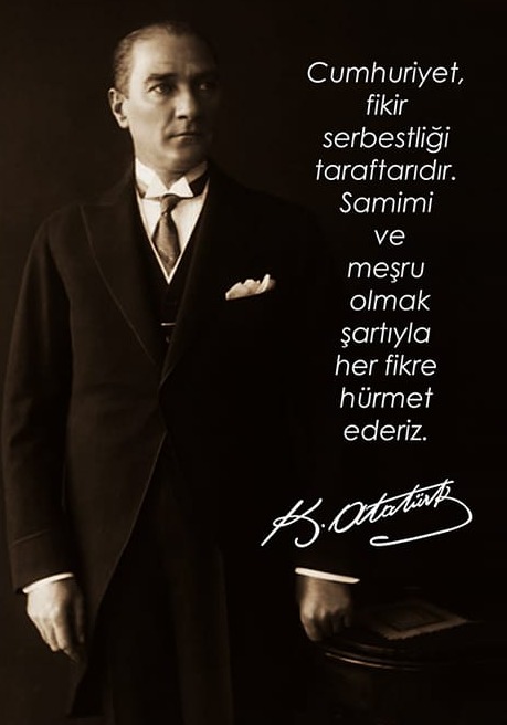 Atatürk sözleri temalı kanvas tablo