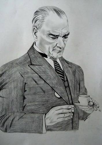 Atatürk Siyah Beyaz Kahve