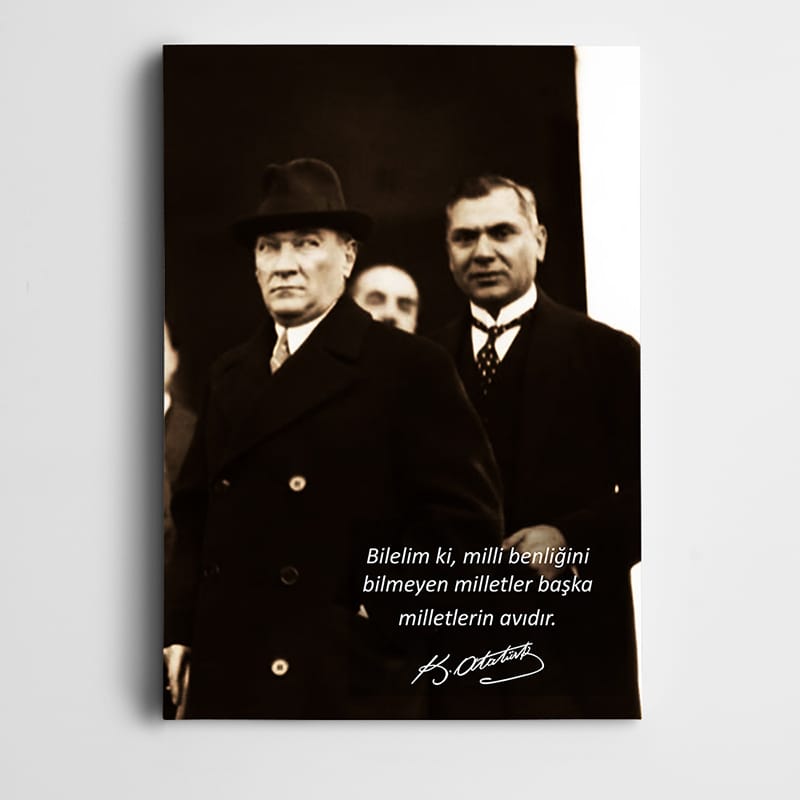 Atatürk Milli Bilinç Tablosu kanvas tablo