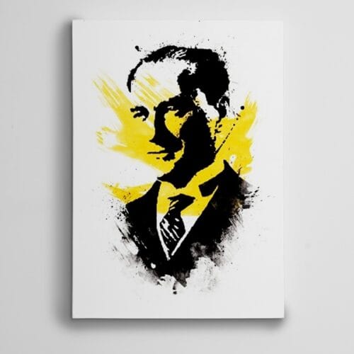 Atatürk Portre Sarı Siyah