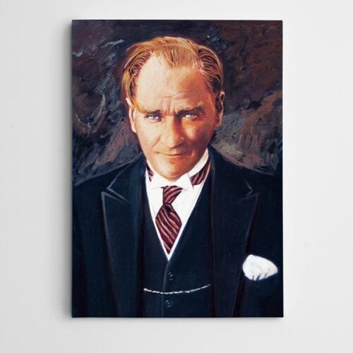 Atatürk Tablosu Renkli Portre
