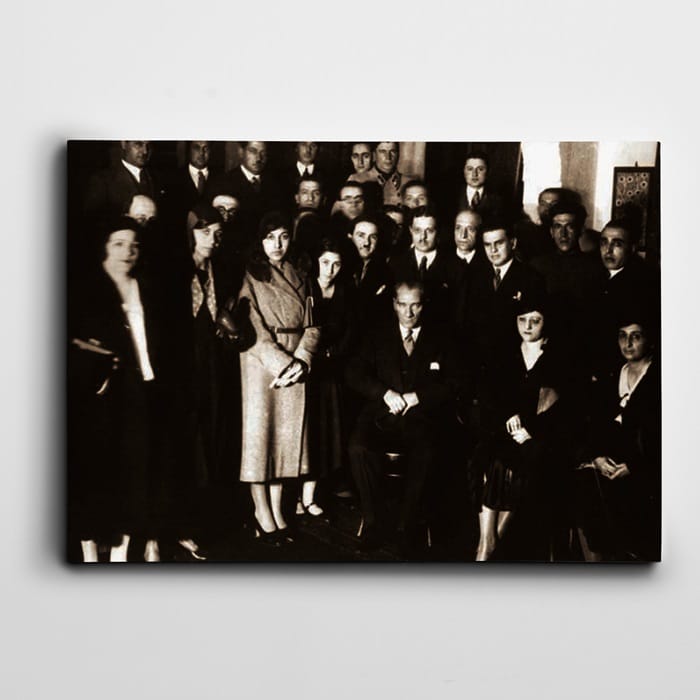 Atatürk Tablosu Türk Ocağı Ziyareti Atatürk Tablosu kanvas tablo