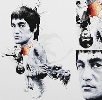 bruce lee temalı kanvas tablo