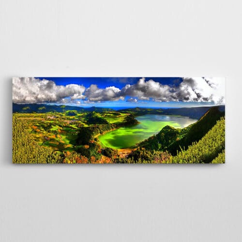 Bulutlar ve Yeşillik Manzara Panoramik