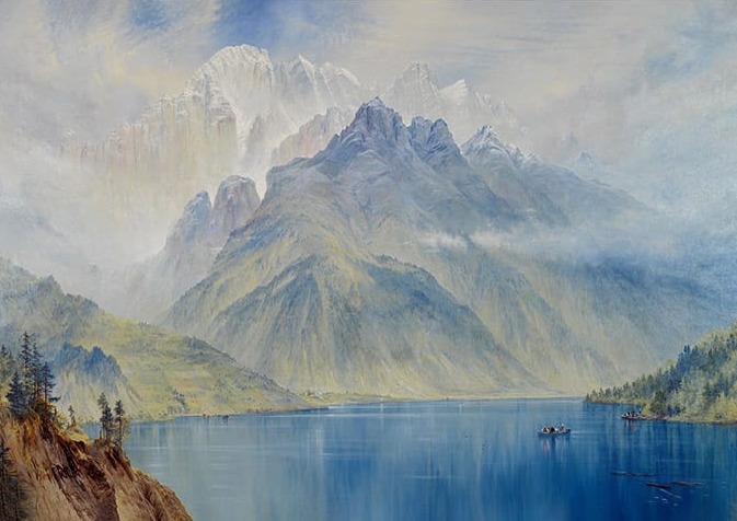 Dağlar Ve Deniz Manzara