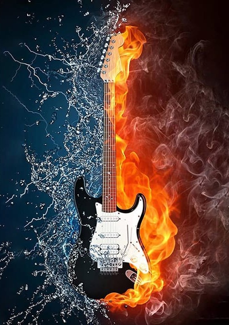 Elektro Gitar Ateş ve Su