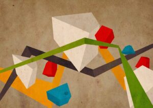 Geometri ve Renkler Modern Sanat Tablosu