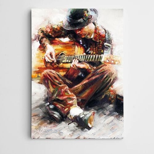 Gitar Çalan Adam Modern Sanat