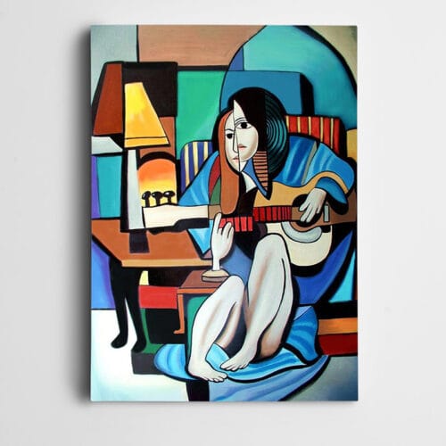 Gitar Çalan Kadın Dekoratif