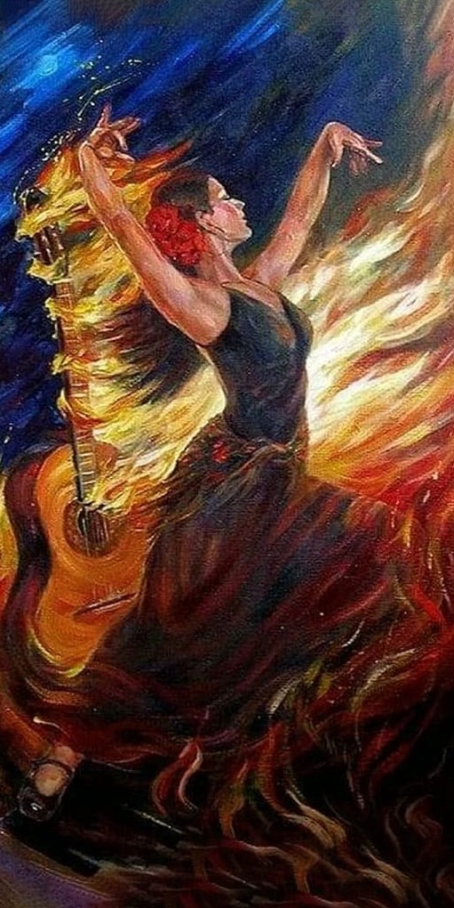 Gitar Ve Kadın Panoramik