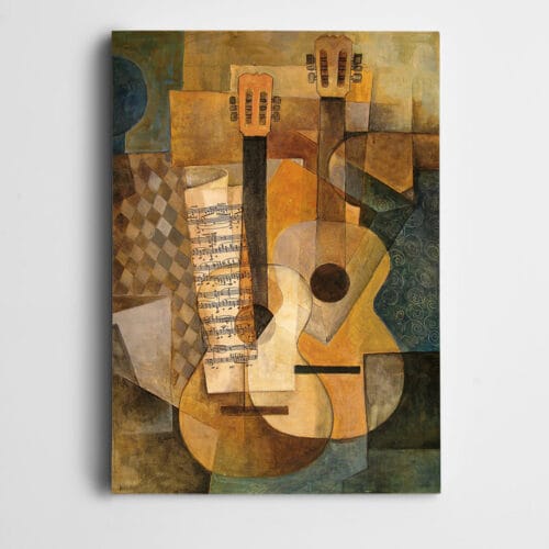 Gitarlar Ve Notalar Dekoratif