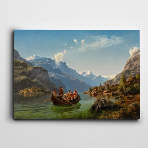 Gölde Sandalda İnsanlar