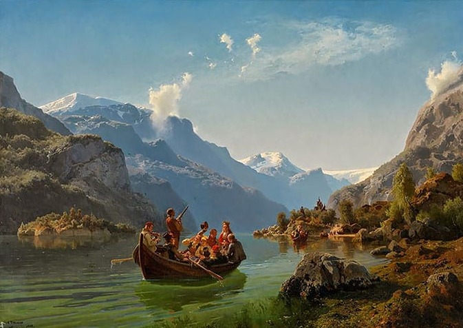Gölde Sandalda İnsanlar