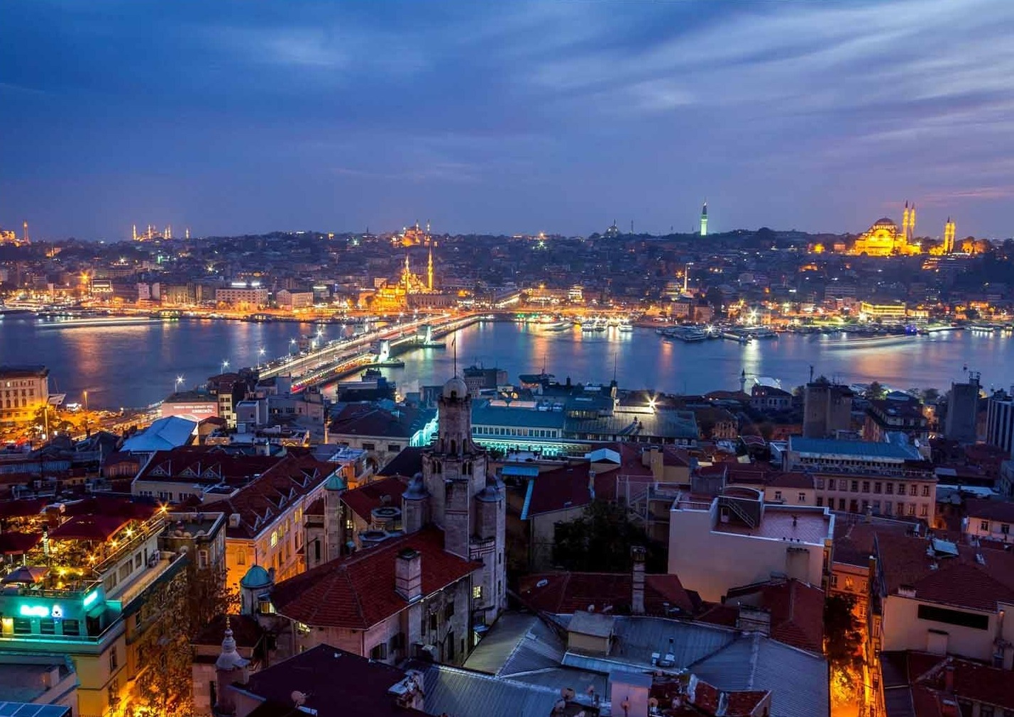 İstanbul Haliç Gece Manzarası