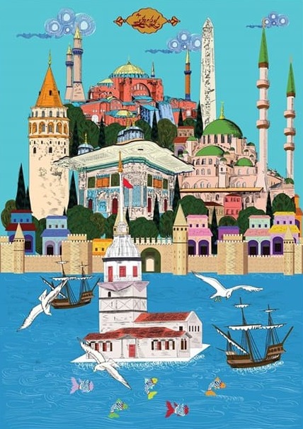 İstanbul temalı kanvas tablo