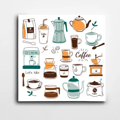 Kahve Çaydanlık Kare
