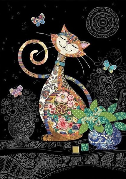 Kedi ve Kelebekler Modern Sanat