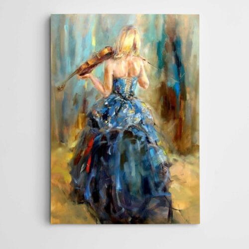 Kadın ve Keman Modern Sanat