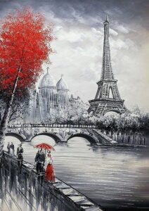 Kırmızı Ağaç Paris Tablosu