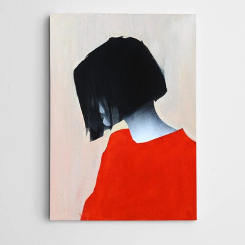 Saçlar ve Kırmızı Modern Sanat