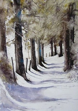 Kış Ağaç ve Yol