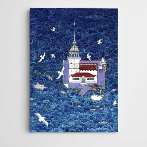 Kız Kulesi ve Martılar Sanat