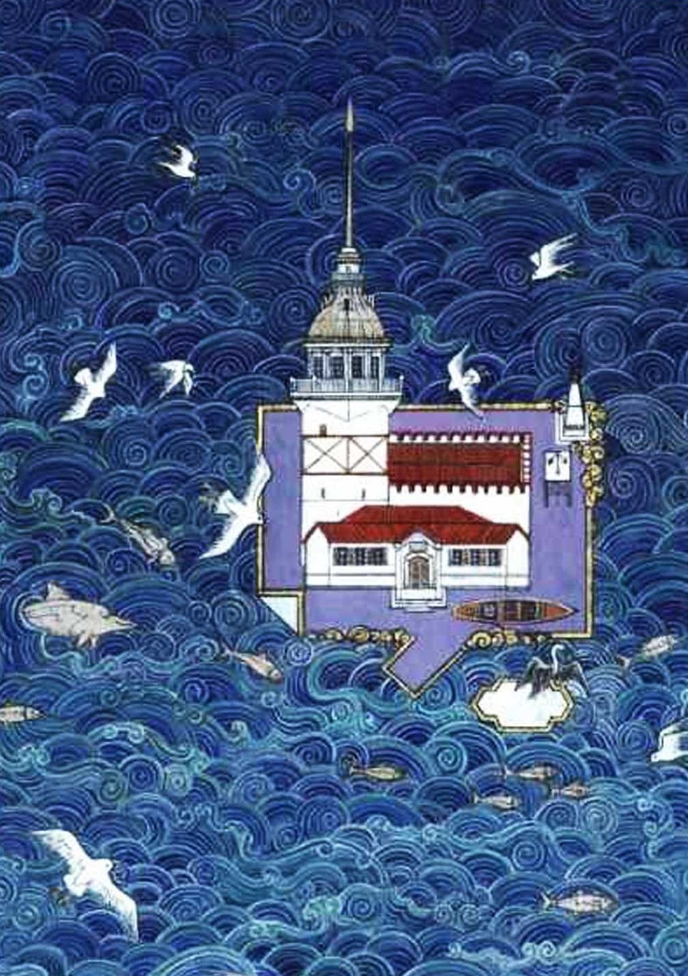 Kız Kulesi ve Martılar Sanat