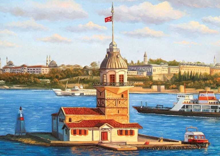 Kız Kulesi Manzarası Tablosu