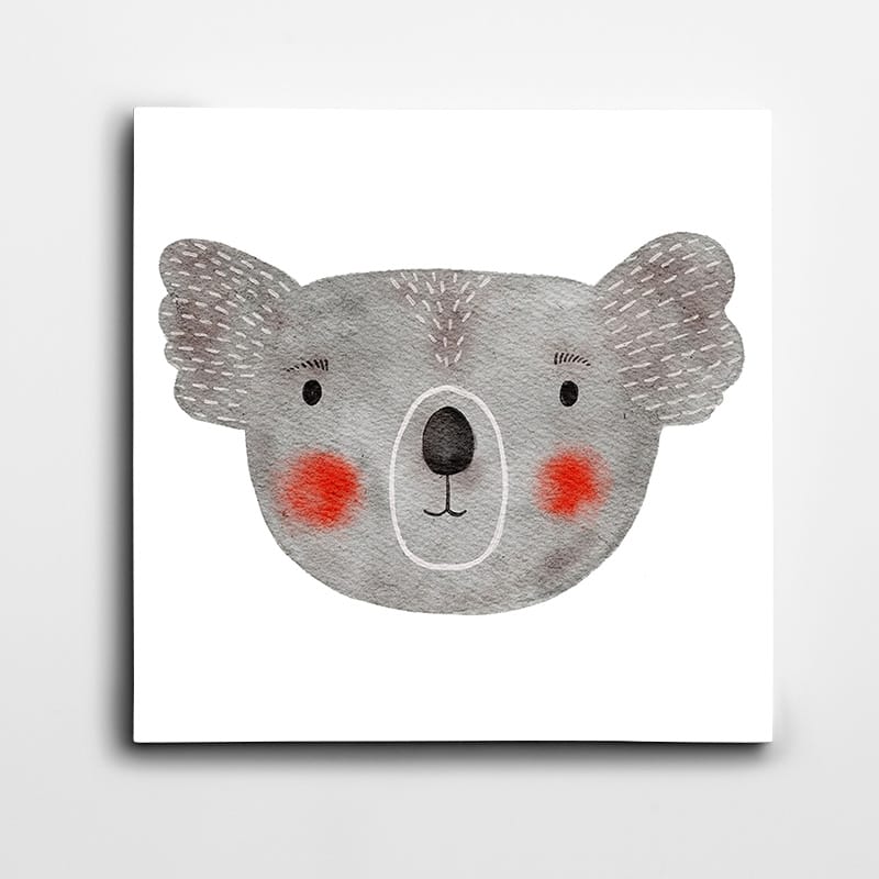 Koala Minimal Kare Tablo kanvas tablo
