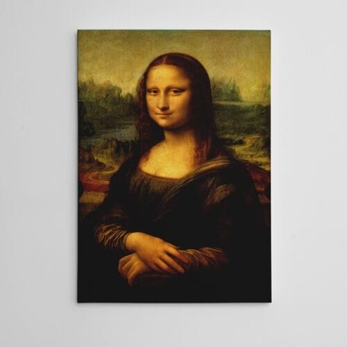 mona lisa temalı kanvas tablo
